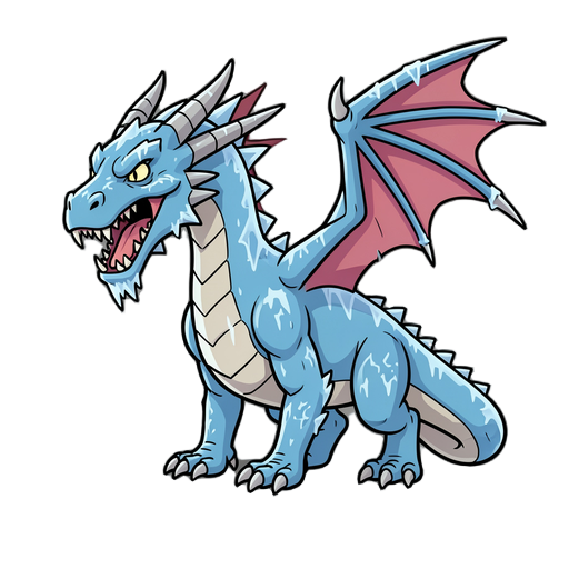 a massive, terrifying frost dragon