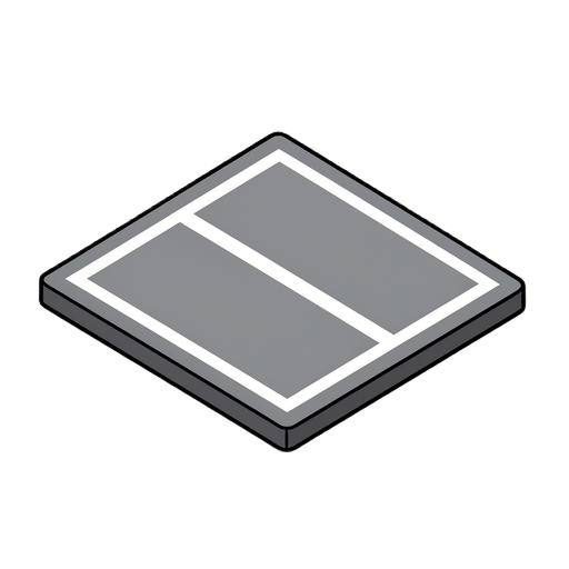 an isometric 2.5d mobile game asset tile of a clean gray asphalt parking slot ground with painted white lines, casual hybrid-casual style, smooth 3d render look, solid white background, game development asset --no shadows, photorealistic