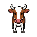 gere spritesheet de uma cow boss de um top down shooter bullet hell