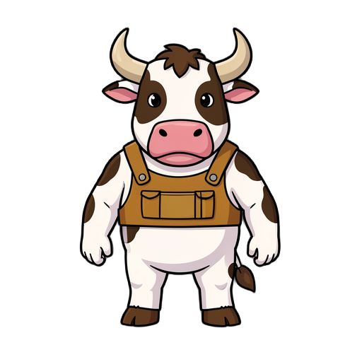 gere spritesheet de uma cow boss de um top down shooter bullet hell