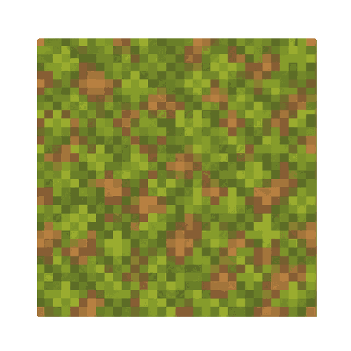 top-down pixel art grass tile, seamless, 64x64, natural green grass, earthy palette, clean unity tilemap asset, no objects, no shadows, no perspective.