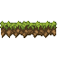 top-down pixel art grass bottom edge tile, seamless, 64x64, natural organic border, earthy palette, clean unity tilemap asset, no objects, no shadows, no perspective.
