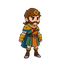 eu quero um personagem principal,para meu jogo 2d top-down,medieval,ficticio
