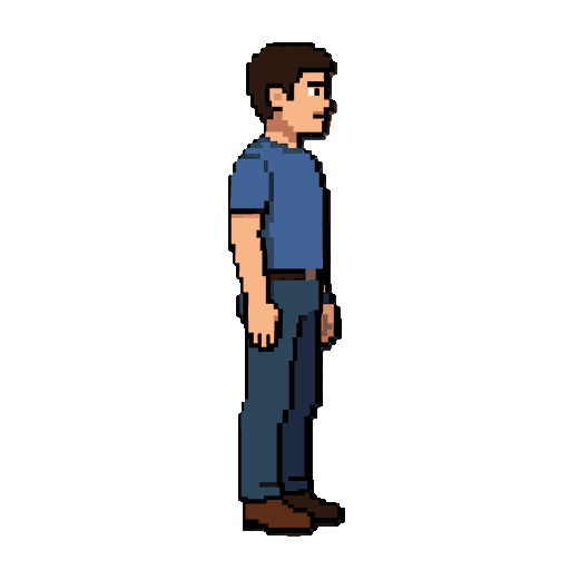  body for player in a game, 3/4 view 