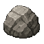 a top-down 2d pixel art asset of a single large grey rock boulder, clean base without small gravel or dirt scattered around, isolated on a transparent background, detailed shading, 64x64 resolution, retro video game style