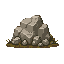 a large granite boulder deposit. functions as a permanent resource node. worker ants can gradually mine gravel from it until depleted, causing the rock to shrink and disappear. cannot be lifted all at once.