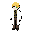 male anime-style character with messy golden-blonde hair, vibrant emerald-green eyes, and a friendly expression with a warm smile. he wears a long, knee-length white lab coat over a dark olive-green dress shirt with a tie and a fitted belt. the lower outf