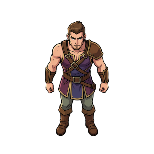I want you to create a character that will serve as a base template for me to make other sprites later. I'll be using it in a 2D game with a high top-down perspective, similar to Tibia