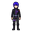 sasuke uchiha (from boruto) wearing his black suit. the art should be in tibia style.