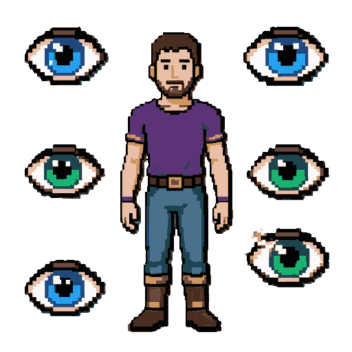 fait moi une image d'un oeil divin de sprite 2d plusieur animation de plusieur attaques dont un idle par plusieur frame pixel en l'arrière-plan transparent sur isaac