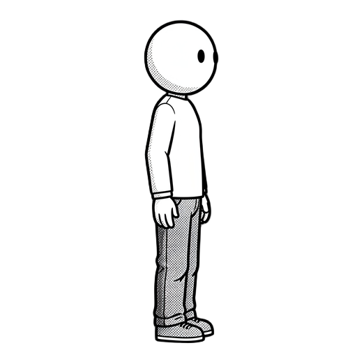 um boneco no formato stickman 