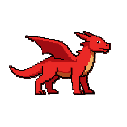 um dragão vermelho