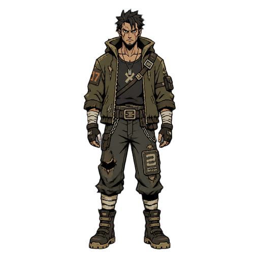 dystopian looking street man