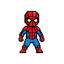 create a 2d pixel art spider-man