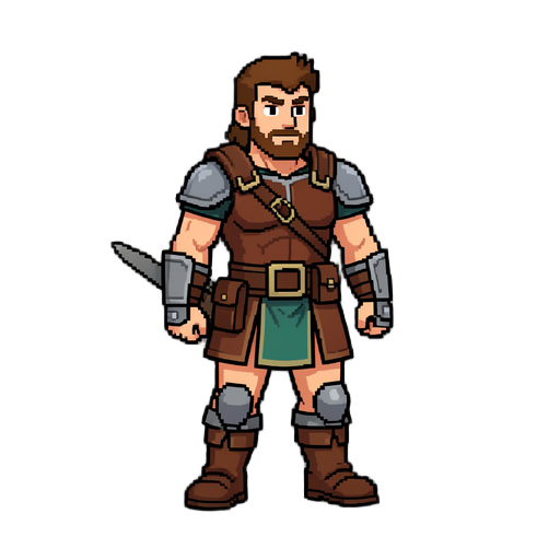 pixel art warior male