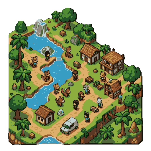 criar asset para o jogo faunins.  faunins é um rpg 2d de exploração em pixel art, ambientado na região de nova odessa, brasil. o jogo possui visão superior, exploração por mapas construídos em tiles, personagens pequenos, criaturas chamadas faunis, npcs, 