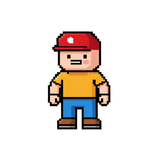 create a simple platformer pixel character