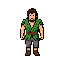 faça adão,  no jardim do edén,com folhas como se fosse roupas, faça ele casual e estilo stardew valley mas sem linhas de contorno preto