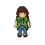 faça eva,  no jardim do edén,com folhas como se fosse roupas, faça ele casual e estilo stardew valley mas sem linhas de contorno preto
