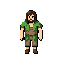 faça adão,  no jardim do edén,com folhas como se fosse roupas, faça ele casual e estilo stardew valley mas sem linhas de contorno preto