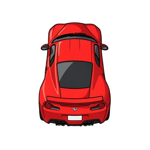 carro relâmpago mcqueen visto de cima de tras para frente]
