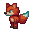 generate me a 'sonic the hedgehog 1' inspired character but as a fox. the primary colors are red-orange and the secondary colors are teal/cyan.