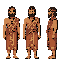 2d pixel art character sprite sheet, indus valley civilization priest-king, wearing a patterned shawl over one shoulder, short beard, headband with a circular amulet, terracotta ornaments, front profile, side profile, clear background, 8-bit, 16-bit retro