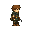 young ranger whit small sword and light equipment and dark gray tunic
