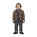 nerd character physic professor with glasses