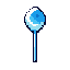 a staff of moonstatic white to blue colours