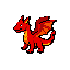 Haz un de un DRAGON DE FUEGO ISOMETRICO