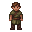 lean human adventurer, worn cloth tunic, leather boots, no armor, no weapon, painterly shading, smooth gradients, no dithering, no black outline, earthy olive and brown, soft light from upper left, medieval fantasy, flat background