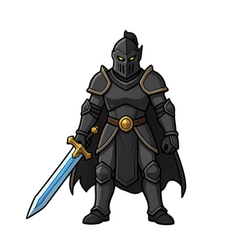 of a shadow knight as it was a knight placed inside of the Limbo game. He must have a unique sword and his entire design must be based on a shadow char