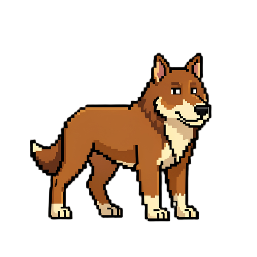 lobos em sprites pixel