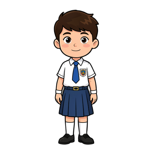 menino de farda escola publica