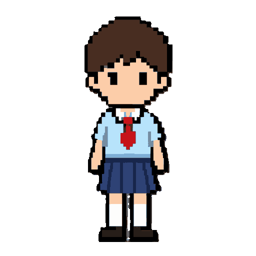 um menino de farda da escola 