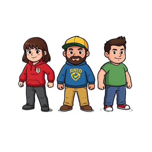 faz 3 personagens iniciais os protagonistas
