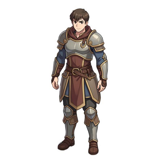 create a warrior character for a mmorpg game. it will be one of 4 classes that player can select at beggining of the game.