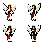 crie pixel art de um arcanjo segundo a biblia em 6 frames de cada possiçao sendo pelemenos 4 possiçao basicas