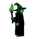 make a wizard that you can not see and he is holoding a torch puper and make him have a blackroub