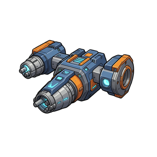 create a premium, aaa-quality, futuristic 3d spaceship weapon system for my sci-fi combat game, twist battle: galaxi vigilant. asset name: vigilant omega weapon system design an extremely detailed modular spaceship weapon with three interchangeable combat configurations: 1. dual-barrel rapid-fire