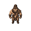 a barbarian wearing leather armor
