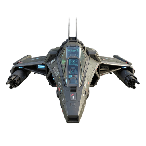 create an original 3d hard-surface sci-fi spacecraft designed as the main playable fighter ship of a futuristic space combat game. the design should combine the visual language of the provided references: a highly detailed futuristic combat cockpit, military aerospace engineering, advanced hud syst