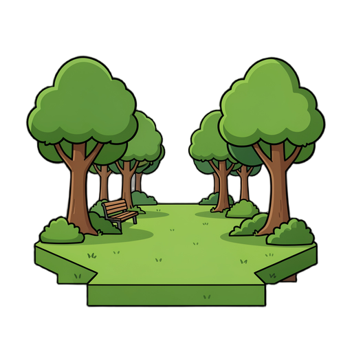 fundo verde simulando um parque