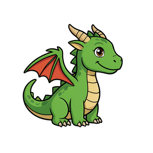 gere um bebe dragão verde