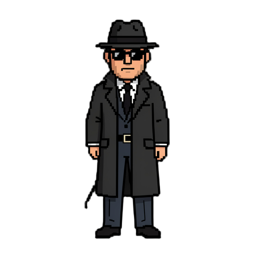 2d pixelated noir spy