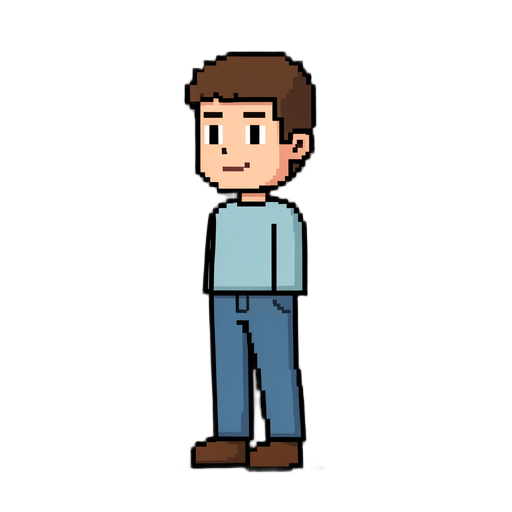 2d pixel . human, not creature