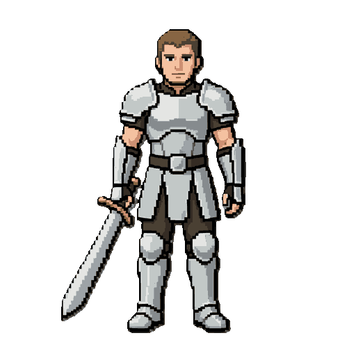now level 2, give him a sword and shift armor color to platine  