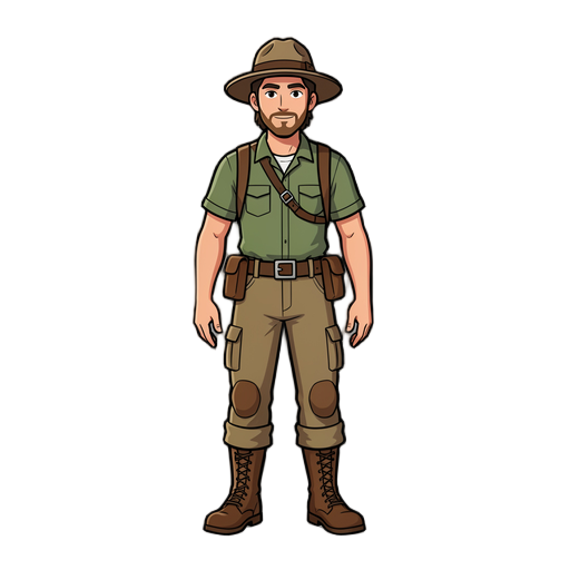um personagem aventureiro