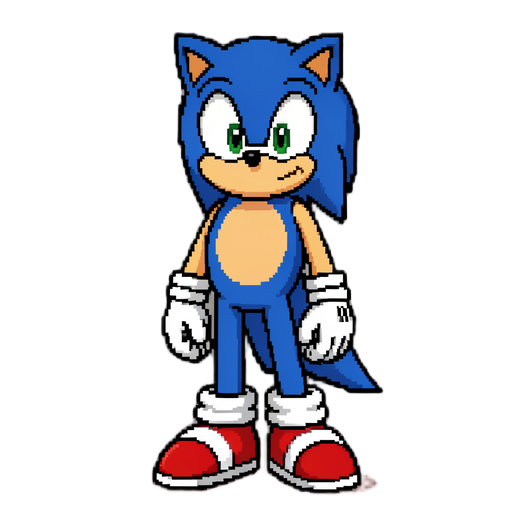 faça um do sonic parado em 16 bits